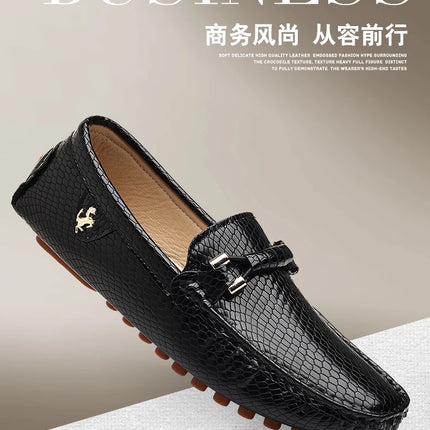 Scarpe casual da uomo nere classiche, comode scarpe basse in pelle PU da uomo, scarpe leggere senza lacci, scarpe da guida da uomo