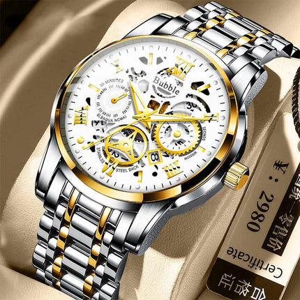 Orologio UTHAI da uomo Orologio da polso al quarzo versatile di lusso leggero e di fascia alta alla moda Orologio da uomo vuoto romano impermeabile platinumshop