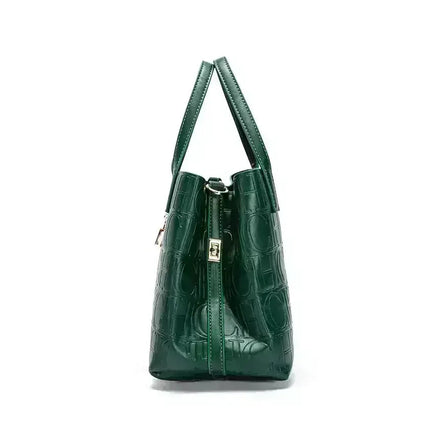 CH Large Capacity Handbag Luxury Brand Temperament Letter Print with Lock Design 2025 Trendy Women's Crossbody Bag PlatiNum