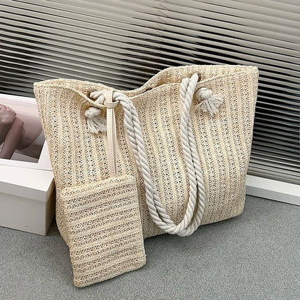 Designer Women's Bags Fashion Large Capacity Straw Tote Bag Summer Beach Bag Casual Big Bali Bag