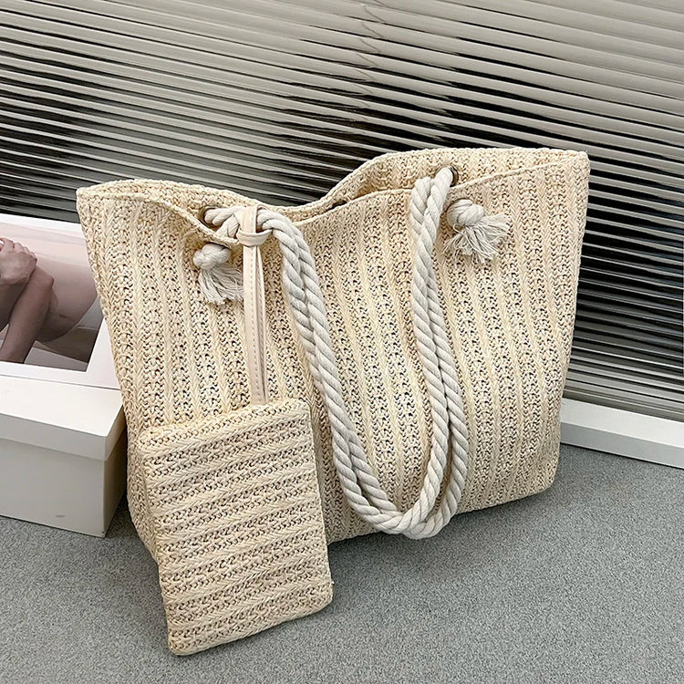 Borse da donna firmate Borsa tote in paglia di grande capacità alla moda Borsa da spiaggia estiva Borsa grande casual Bali