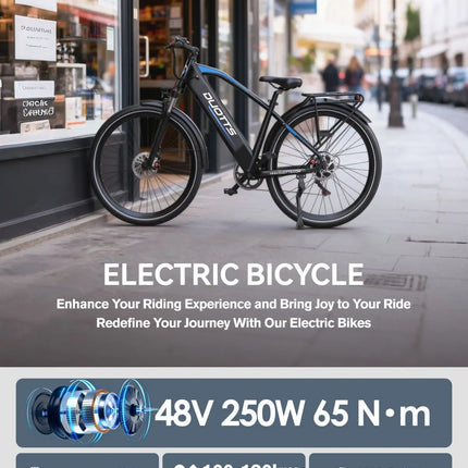 Bicicletta Elettrica DUOTTS C29 Max con Motore da 250W, Batteria 48V18AH, Freno a Disco Idraulico, Pneumatici da 29 Pollici, E-bike per Pendolari Urbani