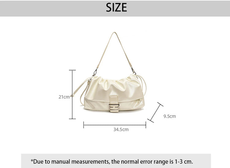 Borse tote con coulisse pieghettate a nuvola in morbida pelle Borsa a tracolla singola casual di grande capacità da donna Borsa sotto le ascelle versatile alla moda