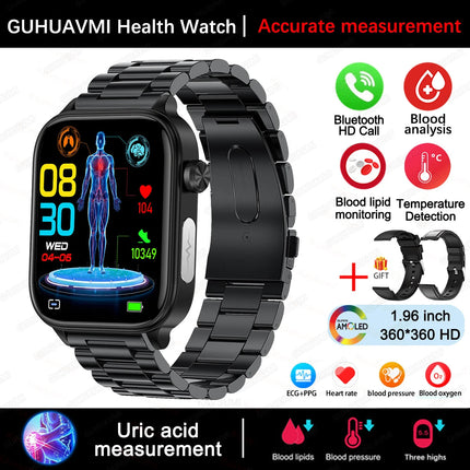 Nuovo 2025 Smartwatch per XIAOM1 con ECG+PPG, Monitoraggio Grasso Sanguigno e Acido Urico, Frequenza Cardiaca, Pressione Sanguigna, Chiamate Bluetooth per Uomini e Donne platinumshop