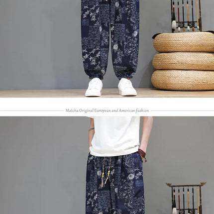 Nuovi pantaloni jogger da uomo in cotone primaverile, pantaloni oversize alla moda, hip hop con graffiti floreali, vita elastica, pantaloni harem, streetwear maschile