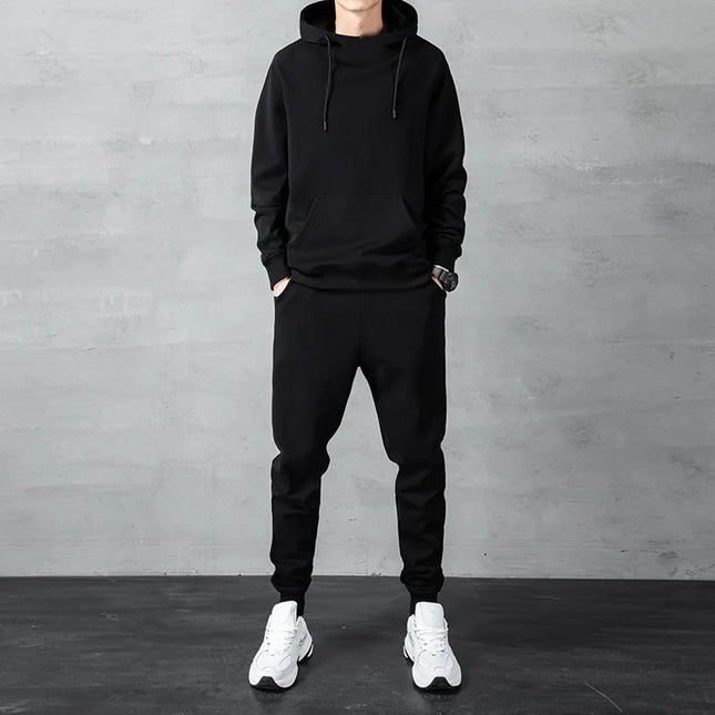 Men‘s Two-piece Autumn and Winter Men's Sports Suit Autumn and Winter Suit Sweatpants Sweater Men's Casual Suit Men's PlatiNum