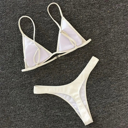 2 pezzi/set bikini da donna sexy set costumi da bagno da donna con cinturino per spaghetti senza fili ad asciugatura rapida platinumshop