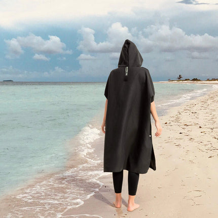 Asciugamano poncho da surf con cappuccio Asciugamano in spugna ad asciugatura rapida Cambio di copertura per adulti Surf Nuoto Spiaggia Sport acquatici Ocean Essential Acc