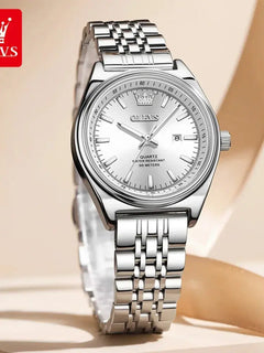 OLEVS 3703 Orologio da donna Orologio al quarzo con calendario di lusso Orologio da polso da donna impermeabile con specchio ad alta durezza 30M