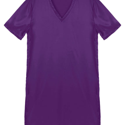 Donna uomo pigiama in raso di seta pigiameria maniche corte camicia da notte Kimono accappatoio abito da notte accappatoio camicia da notte estiva Homewear
