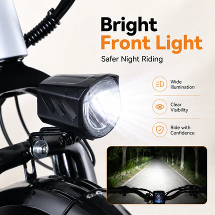 Bicicletta elettrica pieghevole PULUMA FM2.0 con motore da 500W, batteria rimovibile 48V15AH, pneumatici all-terrain da 20*4 pollici, e-bike da montagna per adulti, velocità 25-40km/h, freni a disco idraulici a 7 velocità,