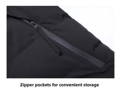 Winter Stand Collar Down Jacket Men Warm Plush Cotton Clothes Comfortable Versatile Parkas Thickened Fleece Lined Puffer Jackets