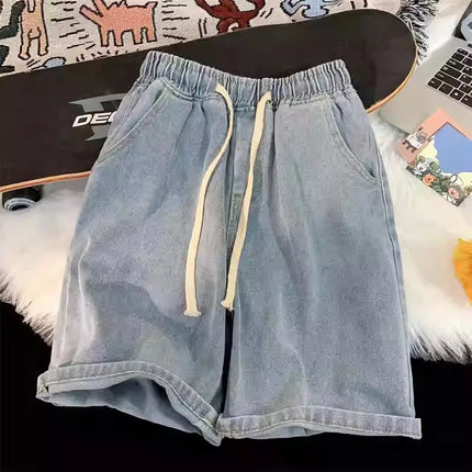 2025 Nuovi pantaloncini estivi Jeans da uomo Pantaloni in denim Stretch Blu scuro Fashion Design Jeans da uomo Slim Dritto Jeans corti maschili Hombre