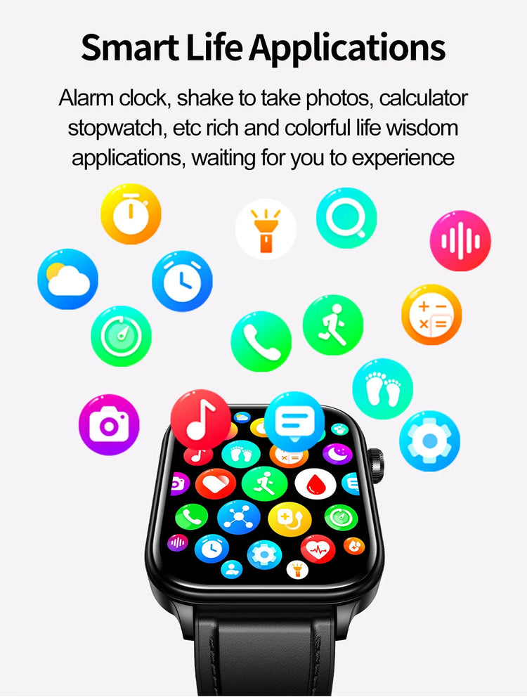 2025 Nuovo AI Diagnosi Lipidi nel sangue Acido urico Test di composizione corporea Smart Watch per uomo ECG + PPG Chiamata Bluetooth Salute Smartwatch platinumshop