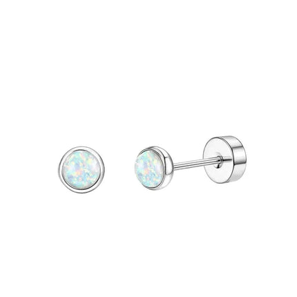 Set di 6 Paia di Orecchini per Piercing Multipli, Piccoli Orecchini a Cerchio, Orecchini a Perno con Zirconi, Opale e Perla per Donne platinumshop