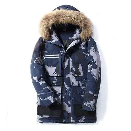 Casual Warm Fashion Coat Big Goose Men's Down Jacket in Winter Korean Version Youth Long Thick Winter Clothing Daily Coat jacket