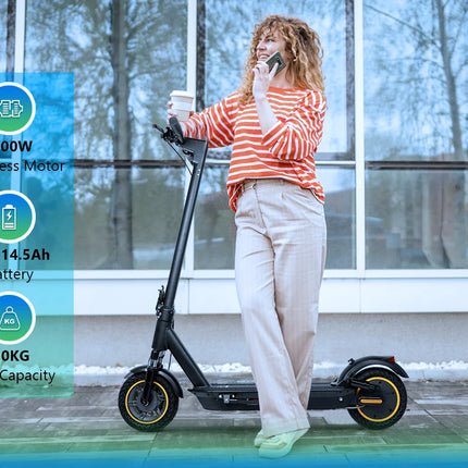 Monopattino Elettrico AOVOPRO TX01 con Motore Potente da 500W, 35KM/H, 45KM di Autonomia, Batteria 42V 14.5AH, Pneumatici da 10 Pollici, Pieghevole Intelligente A1MAX