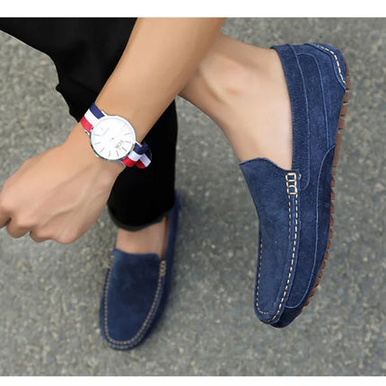 Mocassini da uomo in pelle scamosciata di lusso 2022 scarpe casual da uomo scarpe da barca fatte a mano da uomo Slipon scarpe da guida mocassini maschili Zapatos