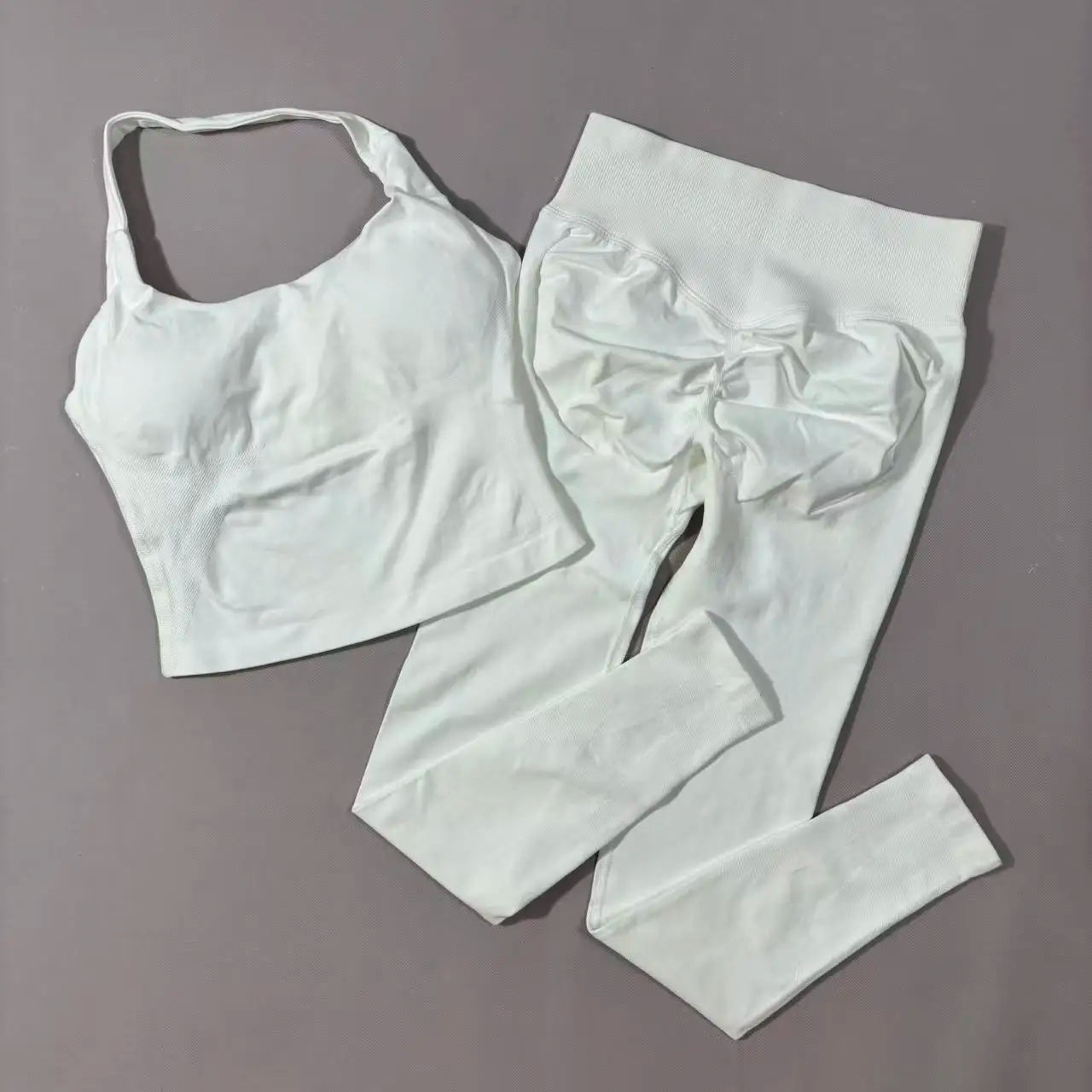 Yoga Gym Set 2 Piece Women Strappy Yoga Bra Top Workout Scrunch Shorts Sports Suit Fitness Clothes Seamless Yoga