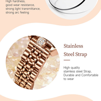 POEDAGAR Orologio da donna di lusso Impermeabile Data Orologio da polso da donna casual di alta qualità Orologio da donna elegante al quarzo in acciaio inossidabile platinumshop