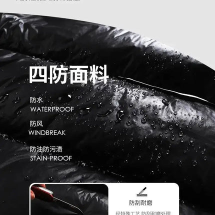 New Winter Shiny Jackets, Men's Short Trendy Brand Hooded Thickened And Warm Outerwear 90% White Duck Down