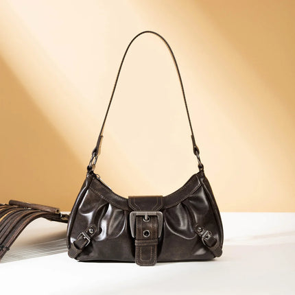 Nuova Borsa Sottospalla in Pelle da Donna, Borsa a Tracolla Trendy per Signore