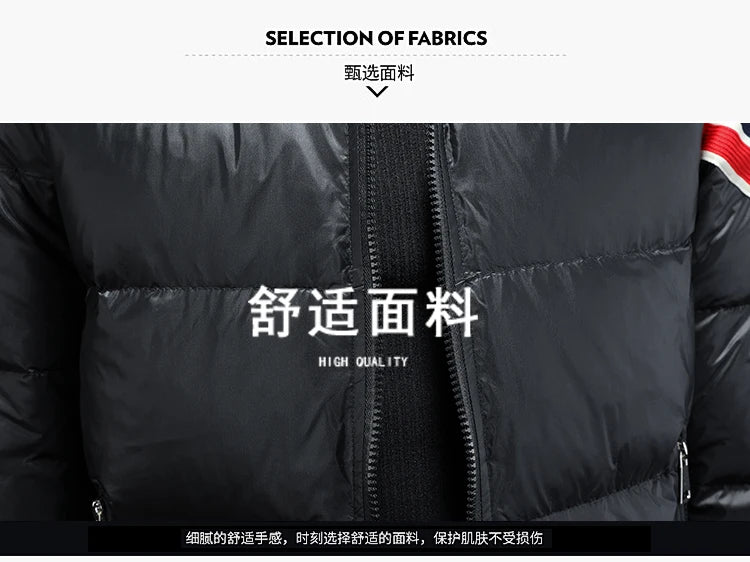 New Men's Short Down Jacket Korean Style Trendy stand collar Winter Coat Fashionable Stylish Warm Puffer Jacket
