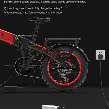 LANKELEISI X2000MAX E-Bicicletta per adulti 2000W 48V20AH City Ebicycle Pneumatico da 20 pollici Non pieghevole Strumento LCD Bicicletta elettrica