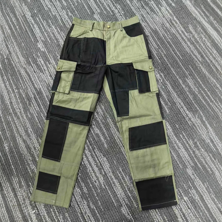 New Cotton Men Cargo Pants Khaki Casual Men Tactical Joggers Cargo Multi-Pocket Fashion Black Army Light gray Trousers Work Wear