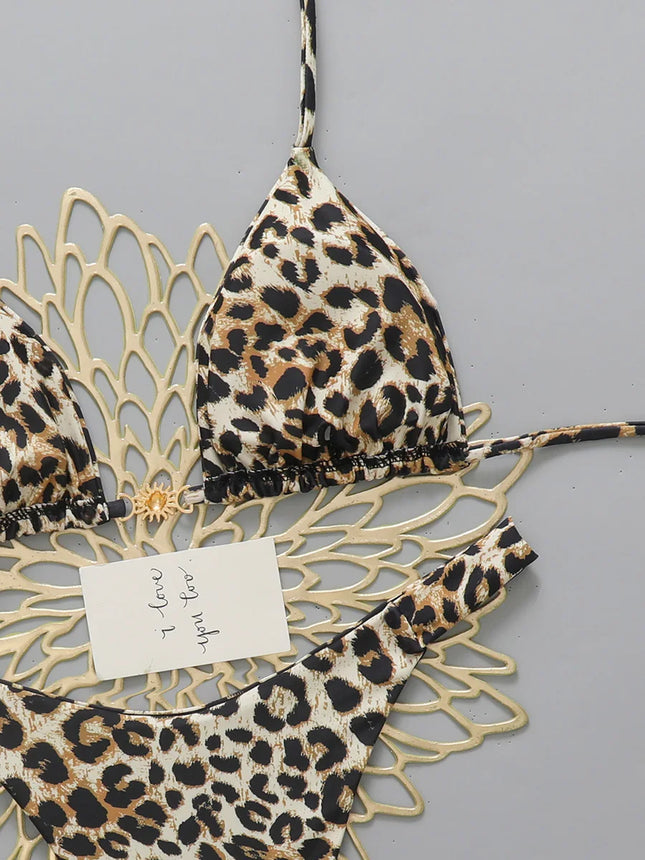 Micro Bikini 2026 Push Up Women's Sexy Brazilian Swimwear Leopard Thong Bikini Set Summer Beachwear