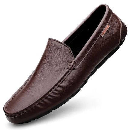 Scarpe casual da uomo in vera pelle Mocassini da uomo di marca di lusso Mocassini Slip traspiranti su scarpe da guida italiane Chaussure Homme