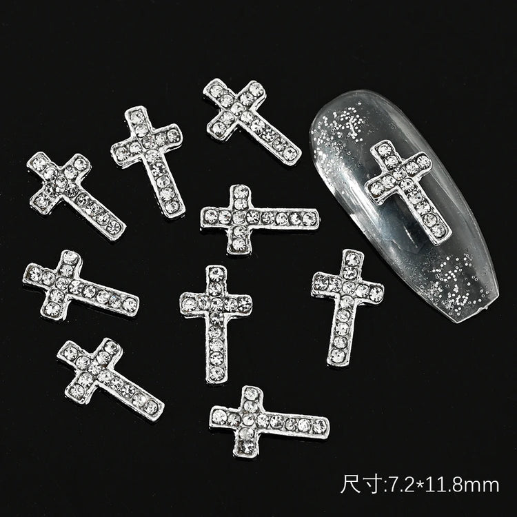 10Pcs Halloween Fake Weapons with Blood Nail Charms Bloody Horror Metal Nail Art Decorations Manicure Accessories Punk Jewelry *