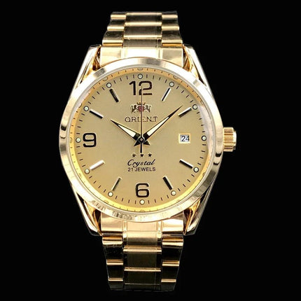 Orient Double Lion Classic Watch Series Orologio da uomo con cinturino in acciaio inossidabile Tourbillon meccanico automatico multifunzione di lusso platinumshop
