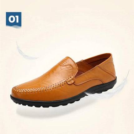 Scarpe Casual in Pelle da Uomo, Sneakers Estive di Lusso in Vera Pelle, Mocassini Italiani Traspiranti Slip-on