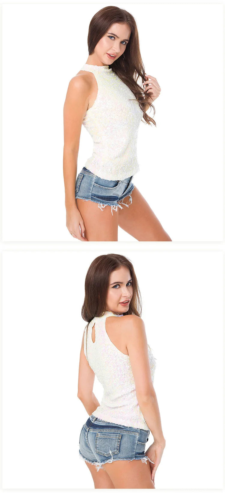 Women Short Hot Pants Jeans Slim Fit Low Waist Irregular Pockets Sexy Tassels Denim Shorts Button Fly Party Summer 2025 PlatiNum
