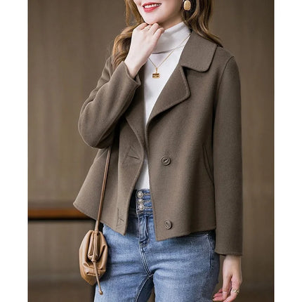 Coats Women The Spring Autumn 2025 The New Short Jacket Fashionable Versatile The Woolen Coat Worn By The Mother Overwear Female