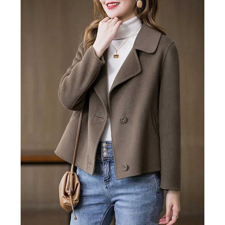 Coats Women The Spring Autumn 2025 The New Short Jacket Fashionable Versatile The Woolen Coat Worn By The Mother Overwear Female