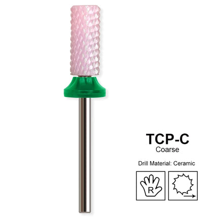 Pink Ceramic Carbide Nail Drill Bits Milling Cutter For Gel Polish Remover Electric Nail Machine Polishing Peeling File Home Salon Manicure Pedicure Accessories
