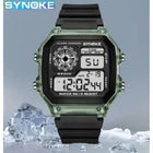 SYNOKE Digital Watches uomo sport luminoso multifunzione impermeabile orologio da polso da donna all'aperto e in esecuzione studente sette luci platinumshop