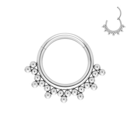 G23 Titanium Piercing Nose Ring Body Jewelry Hoop earings ASTM F136 Cartilage Tragus Diaphragm Titanium Hing PlatiNum