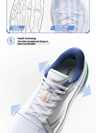 Xtep 2000km Plus Running Shoes 2025 New Spring Lightweight Anti-slip Wear-Resistant Men's Training Jogging Sneakers 875319110001 PlatiNum