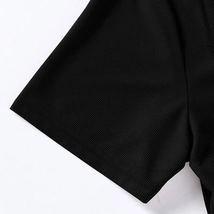 2025 New Men's Casual Fashion Simple V-neck Short Sleeved T-shirt Summer Comfortable Breathable Versatile Top PlatiNum