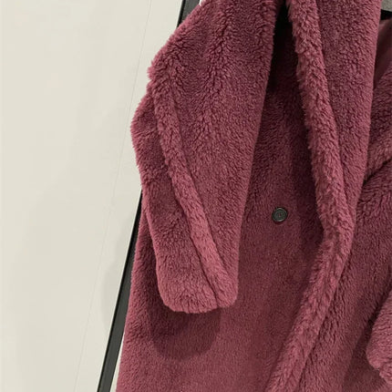 Max Teddy Coat 62% Alpaca 26% Wool 12% Silk Coat Winter Thicken Women's Coat
