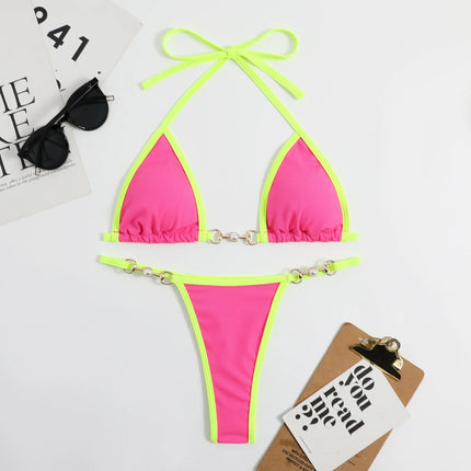 Set bikini sexy in due pezzi Set bikini con stampa casuale da donna Costume da bagno push-up Costume da bagno sandbeach platinumshop
