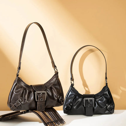 Nuova Borsa Sottospalla in Pelle da Donna, Borsa a Tracolla Trendy per Signore