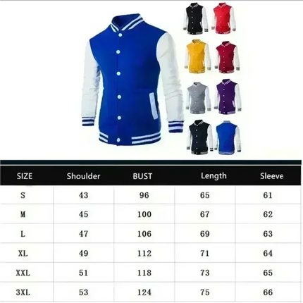 American Men's Personalized Baseball Jersey Autumn and Winter Out Sports Jogging Jacket Korean Fashion Casual Couple Jacket