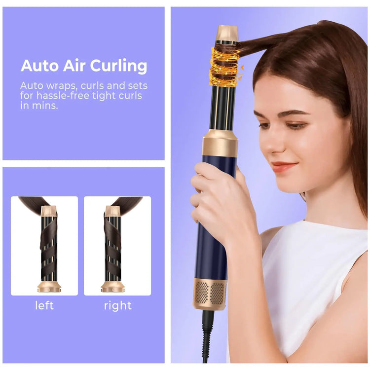 UKLISS Air Styler Pro 7 in 1 Hair Dryer, Hot Air Brush Set with Auto Curling, Volume & Straightening