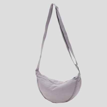 Simple Design Women's Messenger Bag Fashion Ladies Nylon Hobos Small Shoulder Bags Vintage Female Girls Purse Cloth Handbags PlatiNum