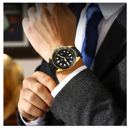 Orologio moda uomo orologio Casual Montre Homme Business Men orologio al quarzo calendario Green Water Wok Ghost Sport orologio da polso da uomo platinumshop