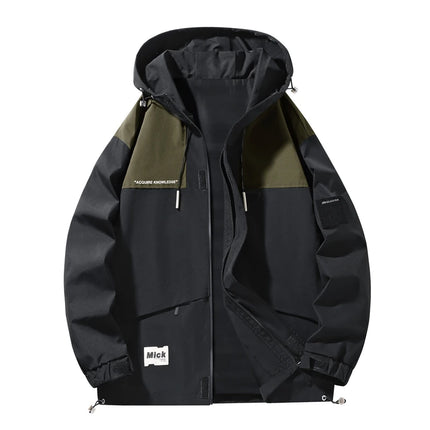 Plus Size Male Waterproof Windproof Hooded Jacket Autumn Winter New Fashion Men Casual Loose Fleece Thick Warm High Quality Coat
